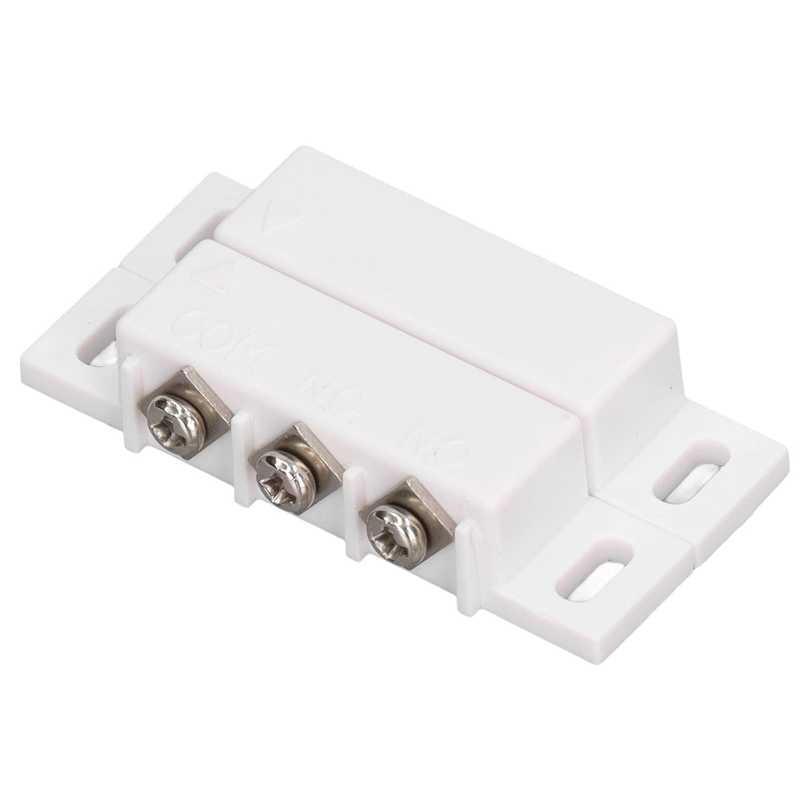 Premium Magnetic Switch High Efficiency Magnetic Switch for Gates, 2pcs Normally Open Closed Magnetic Reed Switch with 4 Screws, ABS Magnetic Door Switch for Window