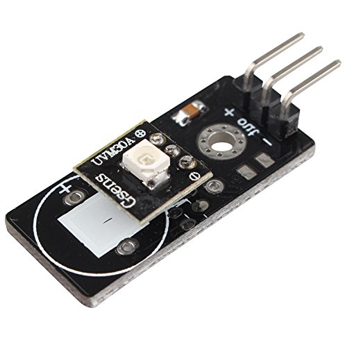 HALJIA Detector de sensor UV para detección de rayos ultravioleta CC 3~5 V Compatible con Arduino, de UVM-30A