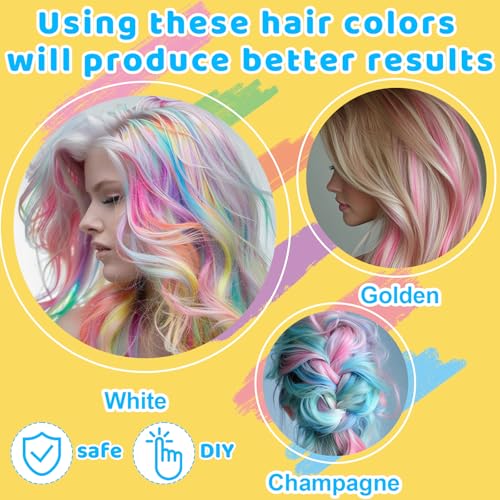 10 Stück Temporäre Haarfärbe-Stifte,Haarkreide für Mädchen Set,10 Farben Haarkreide,Auswaschbar,Ideal für Geburtstage,Halloween,Weihnachten,Temporäre Haarfarbe