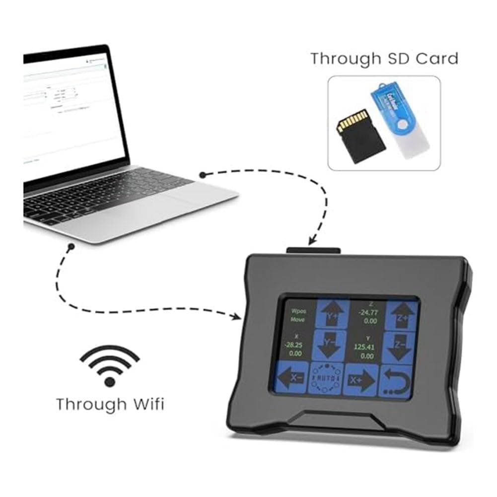 Cosmin CNC Routeur Contrôleur de Machine Hors Ligne GRBL Module de Contrôle avec Écran Tactile TFT pour CNC 3018/3020/3040Pro/4540, pour Coupe de Machine à Couper Le Bois 3018 CNC 1Set