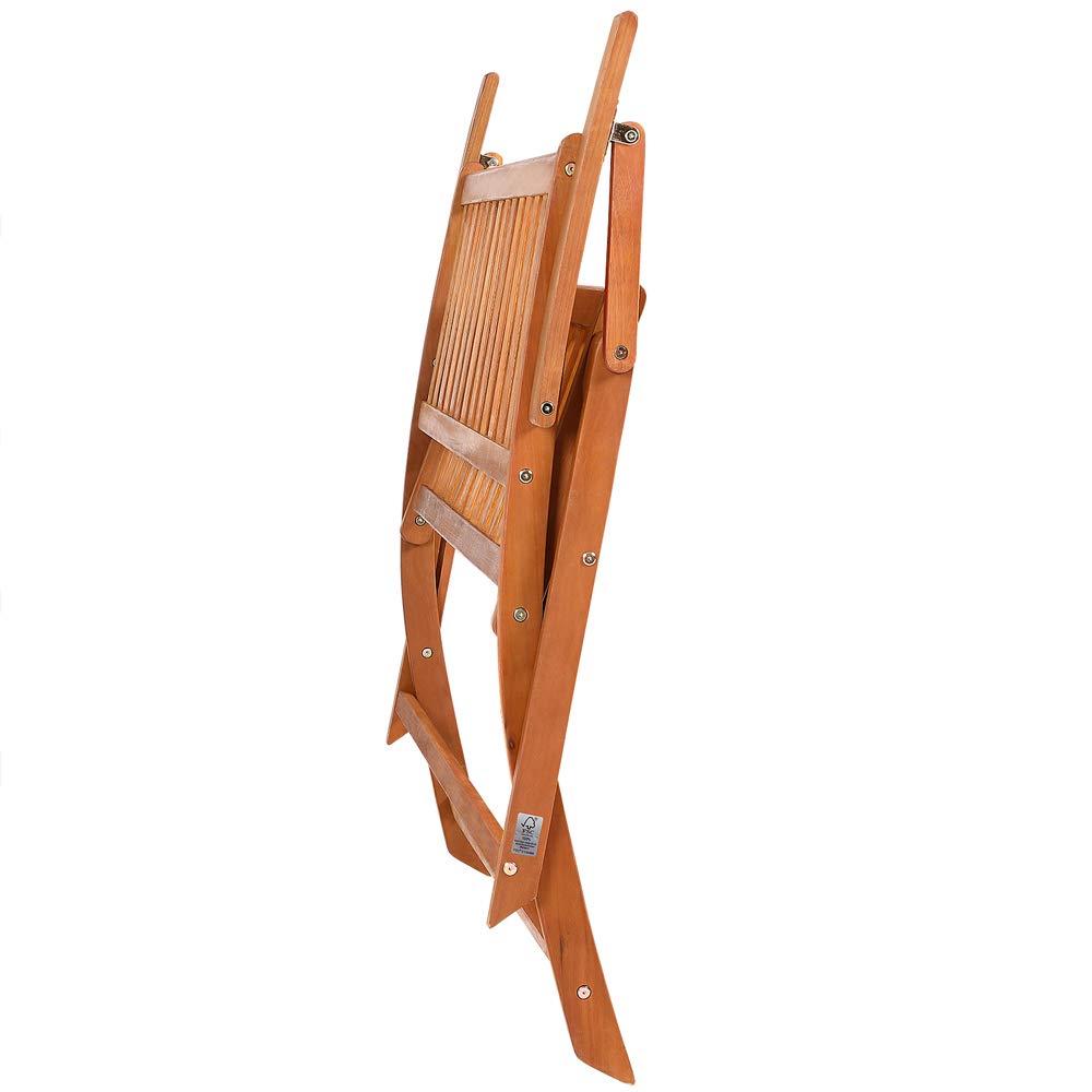 Casaria® Gartenbank Sitzbank Wetterfest Holz Klappbar FSC®-Zertifiziert 320kg Belastbarkeit Armlehne Rückenlehne 2-Sitzer 120x60cm Garten Balkon Bank Eukalyptus