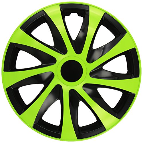 NRM KO247 Radzierblende Draco CS, Schwarz/Grün, 15 Zoll, 4er Set