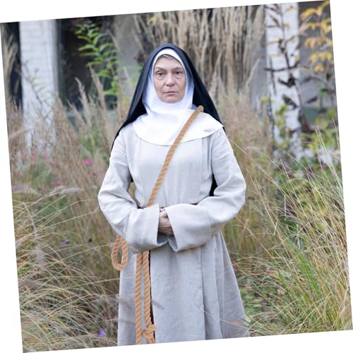 Gatuida Vintage Waist Belt for Pastor Gothic Style Rope Belt for Cosplay Costume and Everyday Wear Durable Deep Design for Pants and Trousers3