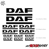 myrockshirt DAFAufkleber XXL Logo Set cm LKW Truck Trucker Aufkleber Anhänger Sticker `+ Bonus Testaufkleber Estrellina-Glückstern ®, gedruckte Montageanleitung, Versand erfolgt aus