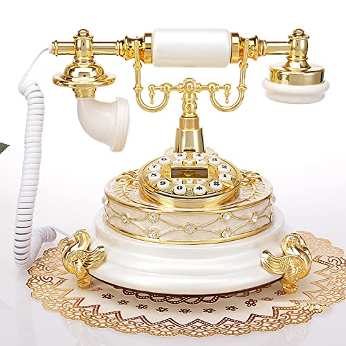 Téléphone rétro vintage HJMMWT appareil fixe antique à touches pour décoration bureau et maison