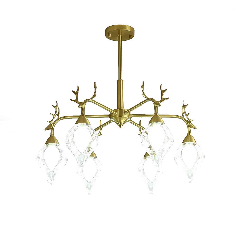 KXEcoLife Adjustable Antler Chandelier 15Light Brushed Brass Ceiling Fixture Industrial Style Lighting for Living Room Bedroom Dining Modern Black Design