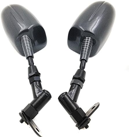 Miniatura 5 de Mini Espejos para Motocicleta Honda CBR 600RR Kawasaki Ninja 636 ZX6R Yamaha YZF R6 R1 Carbon nuevo