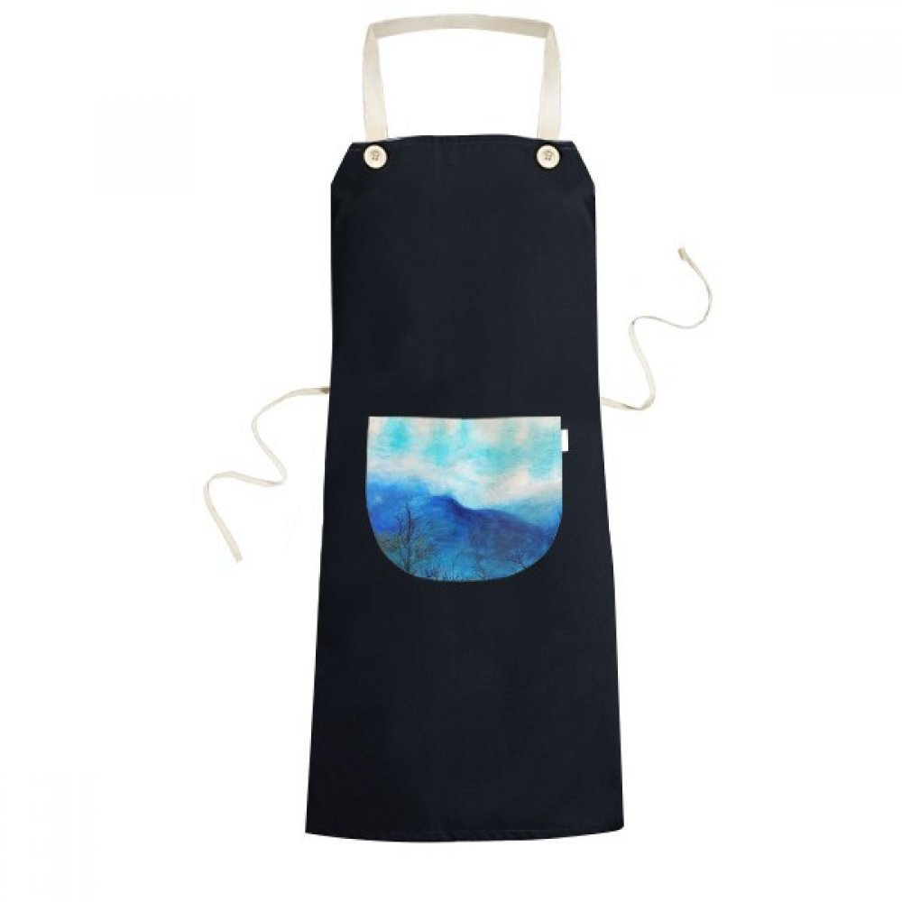 Tablier bleu mountain art pour la cuisson et la cuisine créative