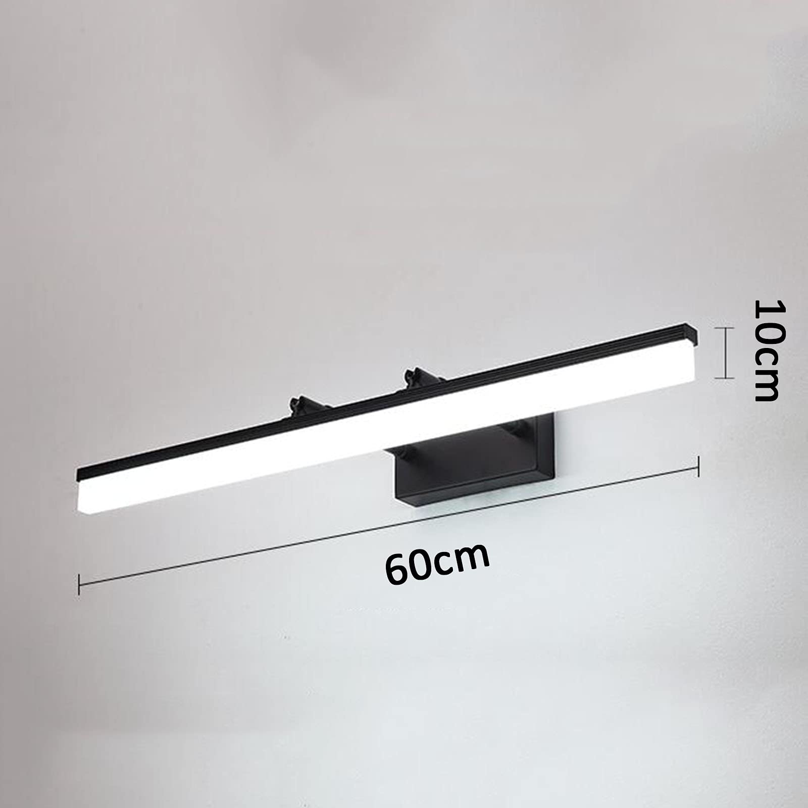 Badspiegellampen Led Badezimmerspiegel Frontleuchte Wasserdicht Ip44 Led Bildbeleuchtung Make-Up Wandleuchte Einstellbare Badspiegelschrankleuchte Wandleuchte/White Light/60Cm