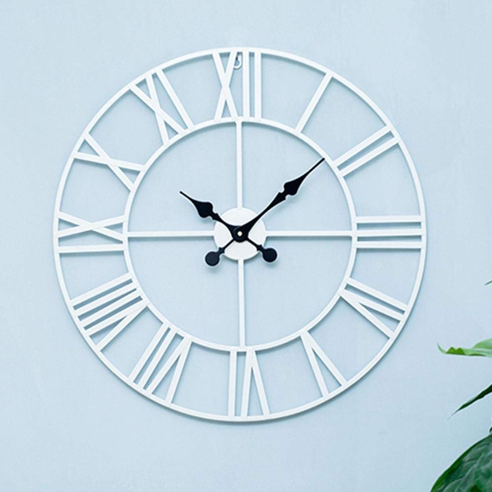 Orologio da Parete da Giardino da Esterno, Orologio da Parete Artistico in Ferro battuto retrò con Numeri Romani Orologi da Giardino da Esterno Impermeabile da Interno Decorazione