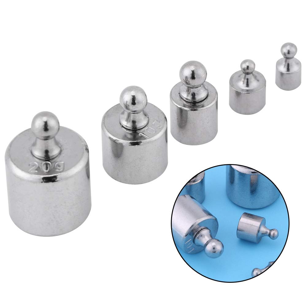 Ymiko Precision Calibration Scale Weight Test Set Kit Grams Chrome Plating Equilibrium Tool for Laboratory Industrial Measurement