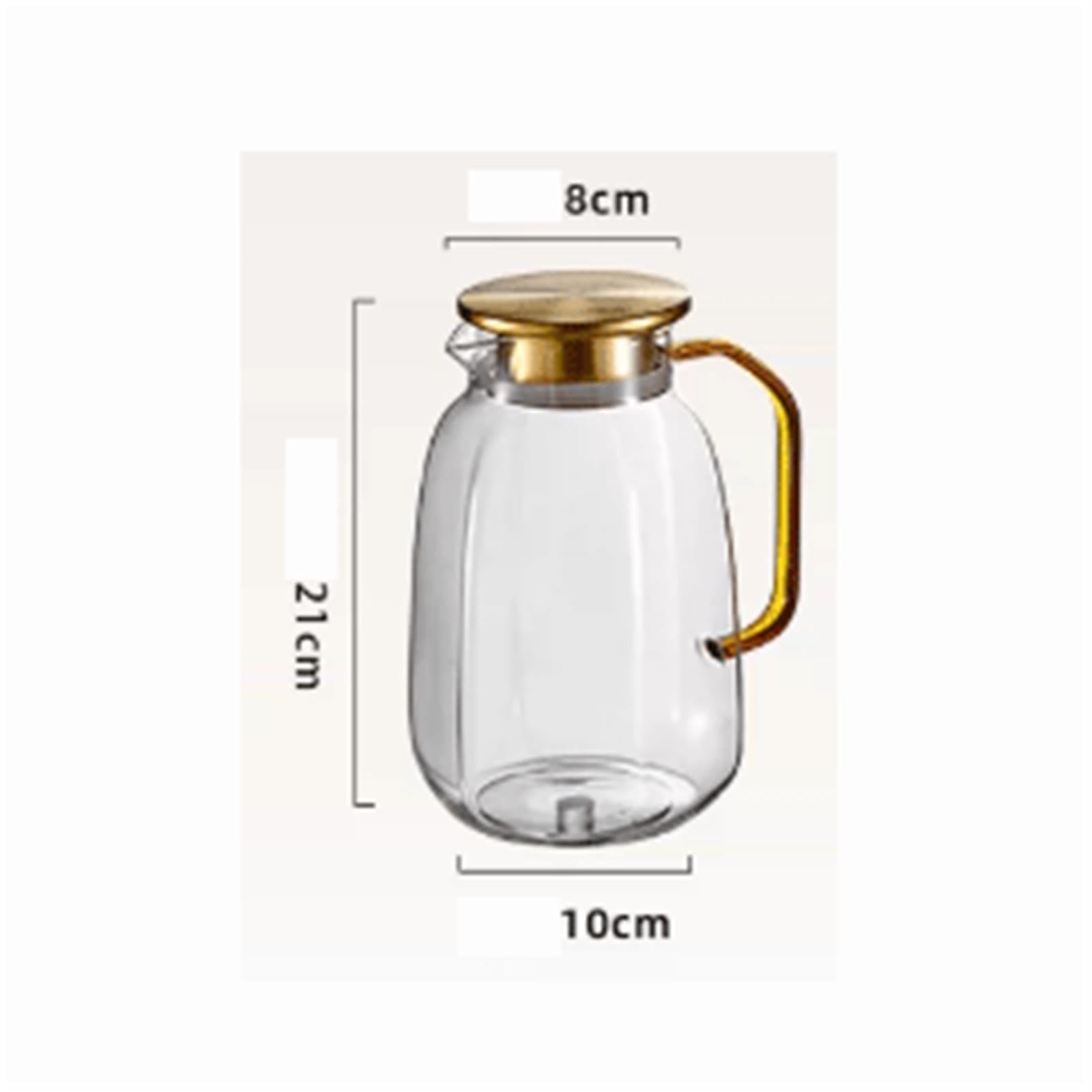 Pichet d'eau en verre hexagonal for usage domestique Carafe d'eau(Moyen)