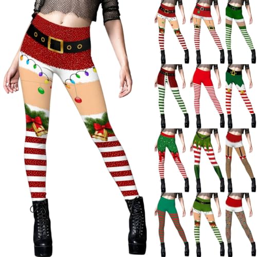 Christmas Leggings for Women High Waisted Stretchy Funny Printed Yoga Pants - image 1