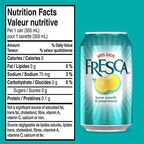 Fresca Grapefruit Citrus Soda, 12 Cans X 355Ml/12Fl.oz (Shipped From Canada) #TOP4