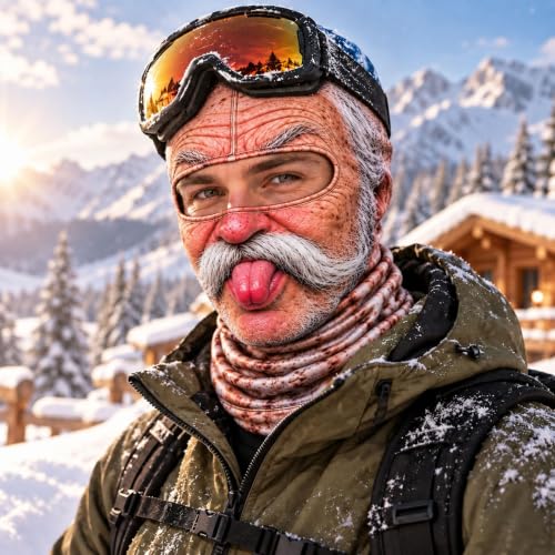 Christmas Masks for Adults 3D Realistic Funny Balaclava Fall Winter Mask - image 4