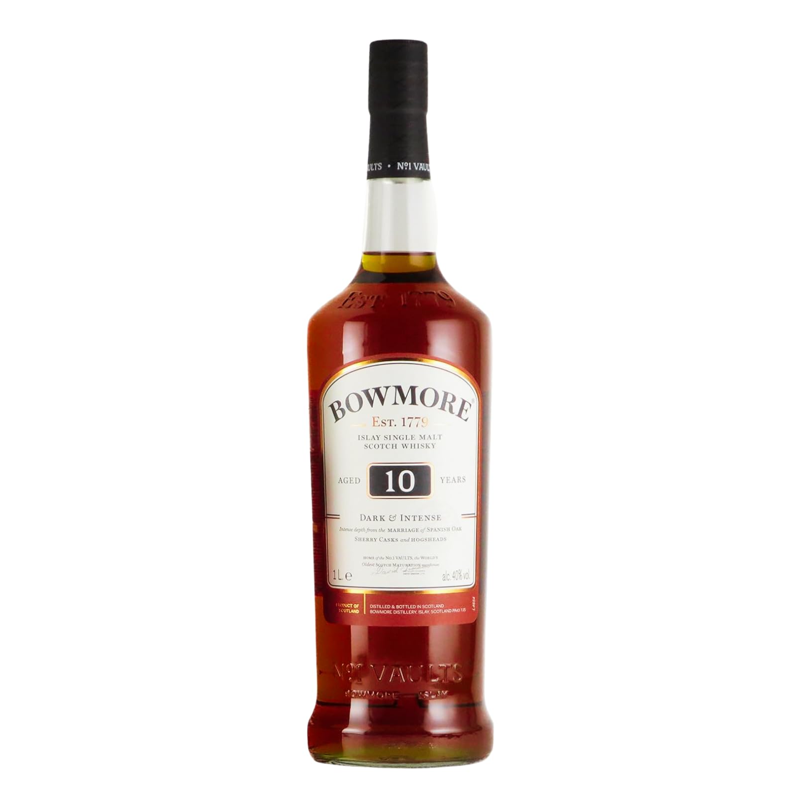 Amazon.co.jp: ボウモア 10年 ダーク＆インテンス 1000ml 40度 アイラ