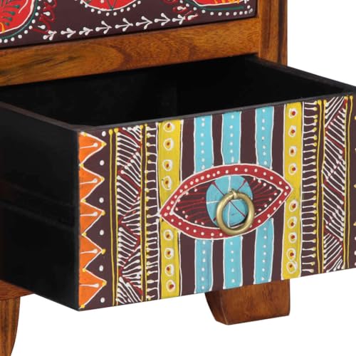 Table de Chevet Mangloder Petit Meuble de Rangement Bois d'Acacia - 6