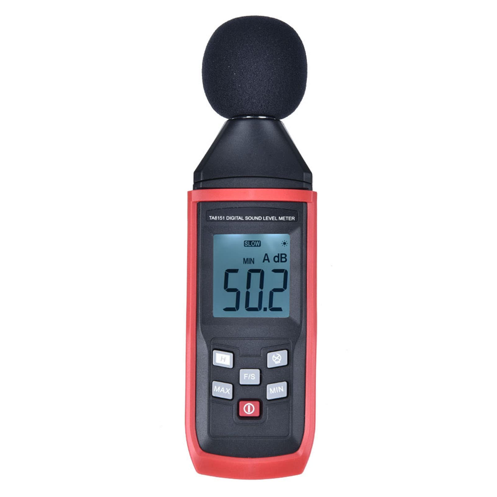 Sound Level Meter, TA8151 LCD Digital Noise Tester Measurement 30-130 DB Widely Used for Building Construction Offices Factories Traffic Road
