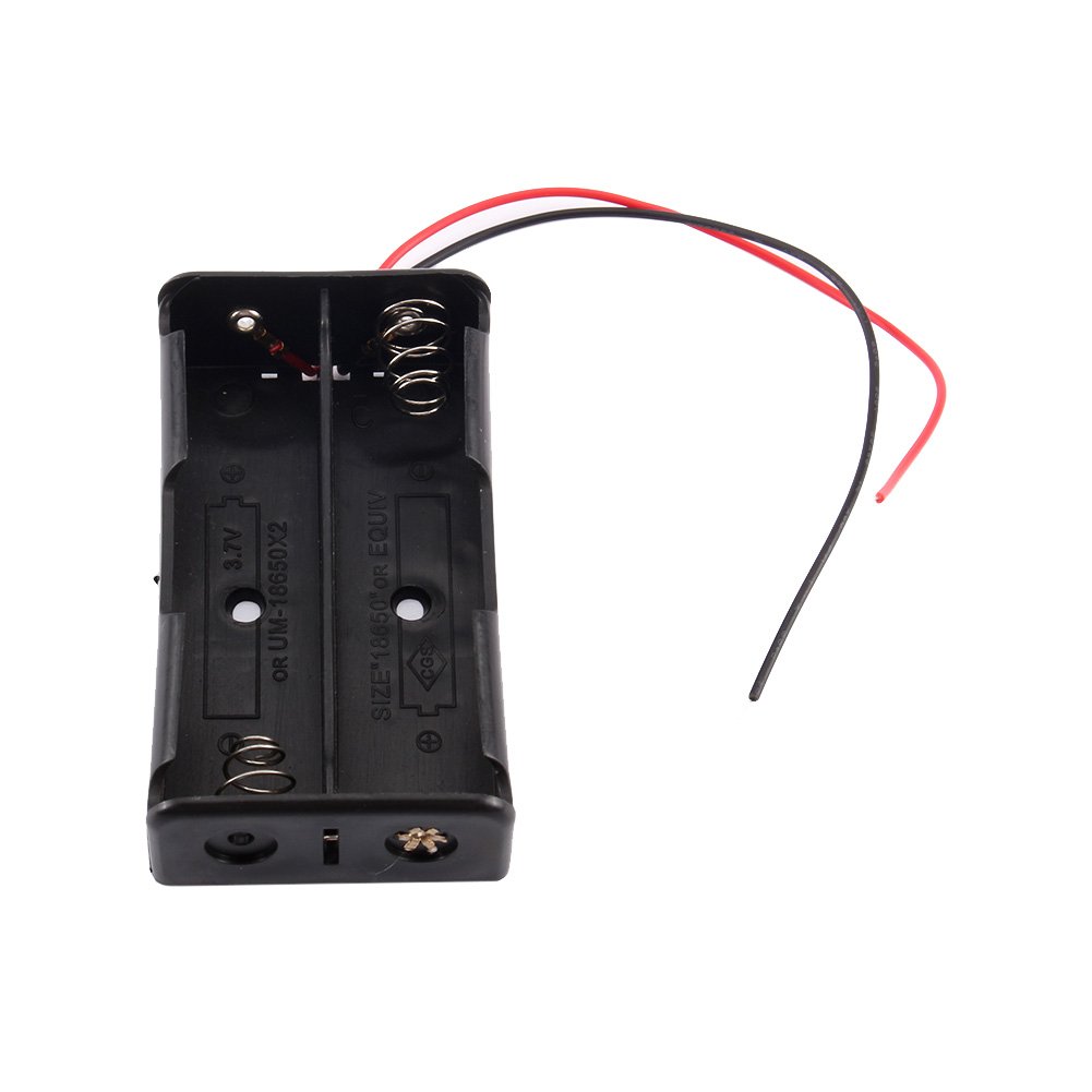 Lot De 6 Boîtiers De Rangement En Plastique Noir Pour Piles 18650  2 X 37 V~p135928774