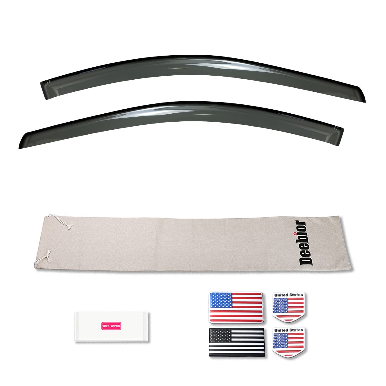 Photo 1 of Deebior Original Ventvisor, 2pcs Tape On Outside Mount Style Sun Rain Guard Vent Shade Window Visors, Wind Deflectors Fit for 2006-2011 Honda Civic 2-Door Coupe Only 92410
