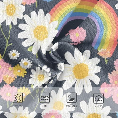 Wusikd Daisies Rainbows Girls' Underwear Cotton Butterflies Girls Briefs Soft Toddler Underwear 2T3