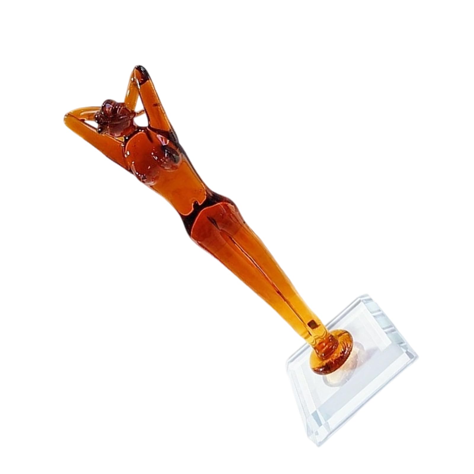 hogtnd Female Glass Statues Figurines Ornaments Table Centerpiece Crystal Collectible for Office and Home Decorations Female Glass Statues