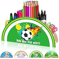 AUNGKWANG Fútbol Organizador de Escritorio Portalápices para