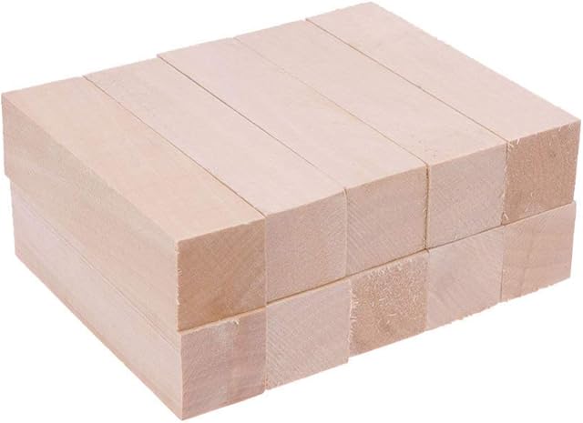 SUPVOX 10pcs Carving Blocks Solid Wooden Whittling Kit Large Basswood Carving Kit Beginners Wood Carving Block for Kids Adults Beginners