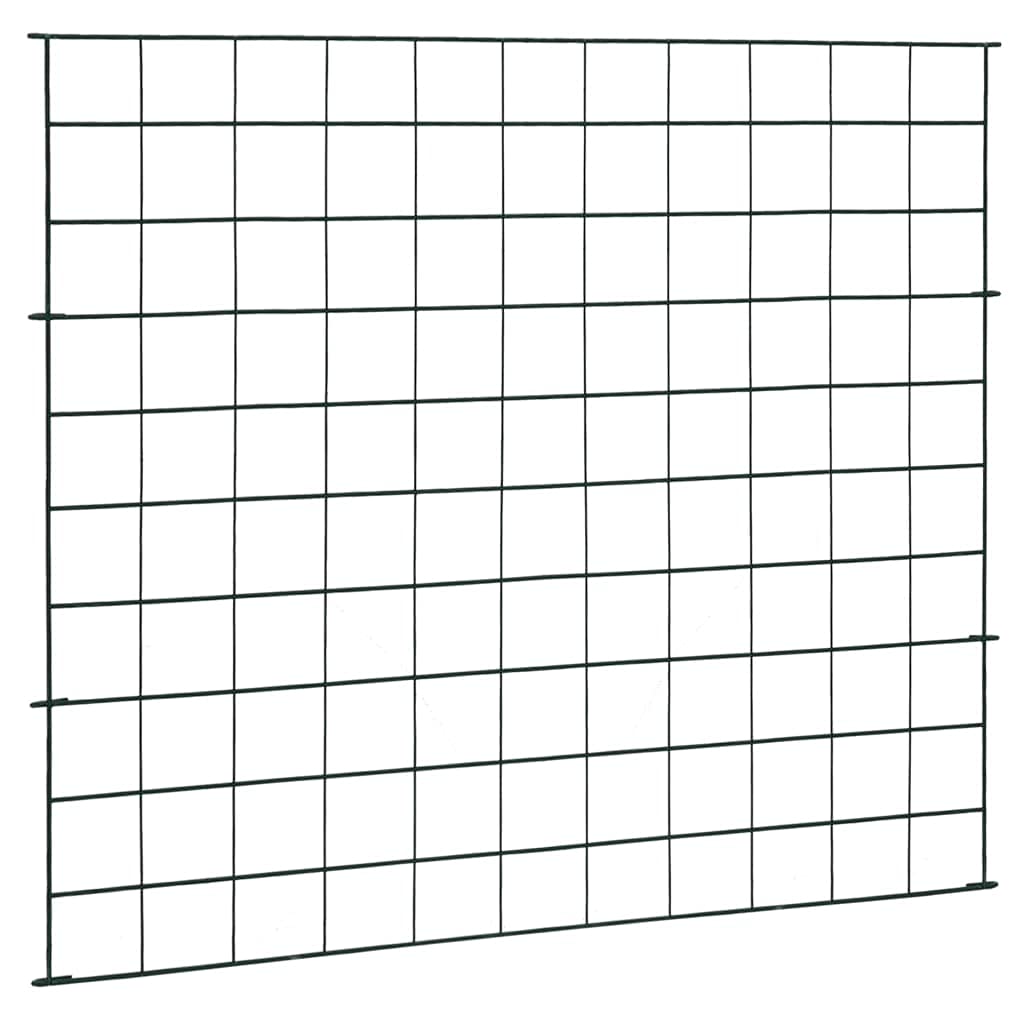Recinzione Giardino ad Arco 5 Pannelli Acciaio 77,5x64 cm Verde