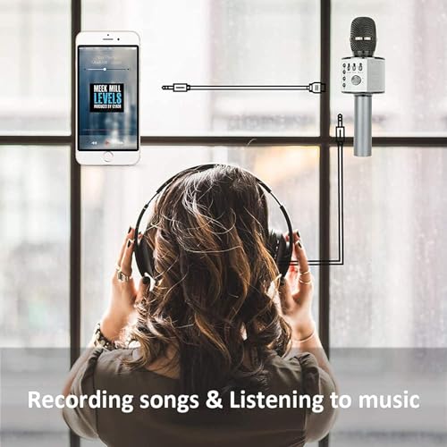 image for BONAOK Wireless Bluetooth Karaoke Microphone,3-in-1 Portable Handheld 