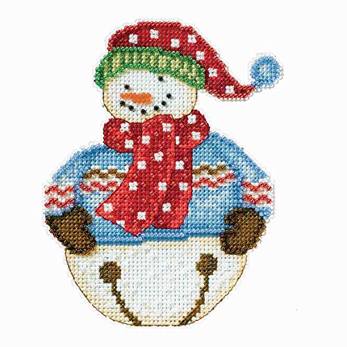 Mill Hill Snowbells Christmas Ornament by Debbie Mumm Counted Cross Stitch Kit w/ Glass Beads Jingle DM204101