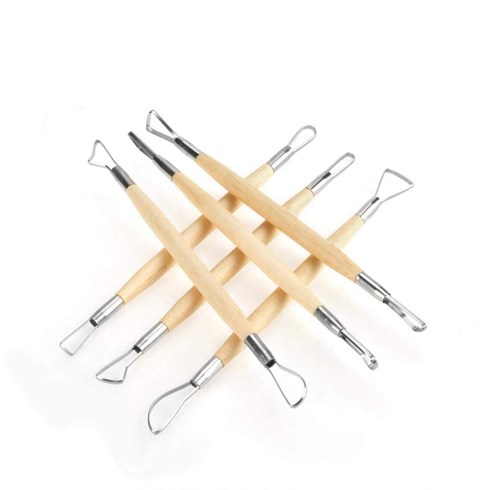 5 Pcs DIY Plastic Polymeer Carving Set Klei Kit Aardewerk Modellering voor Carving Clay Sculpting Tool Set Siliconen Hoofd Sculptuur Tools Shapers Accessoire
