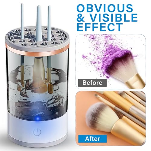 image for Copeaky Makeup Brush Cleaner, USB Rechargeable Cosmetic Brush Cleaner,