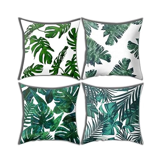 TAFACE 4 federe per cuscini per piante, impermeabili, per esterni, per divano e soggiorno, camera da letto e altre decorazioni (45 x 45 cm)