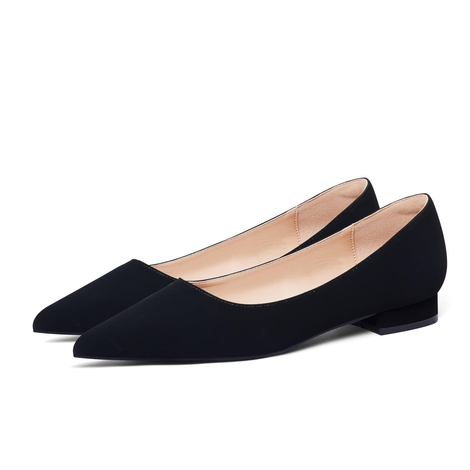 Zhabtuc Flache Ballerinas für Damen Schuh mit Spitzer Zehenpartie Elegante Slip-on Schuhe mit Niedriger Absatz Hochzeitsschuhe Arbeitsschuhe Business-Schuhe, 36-42 EU