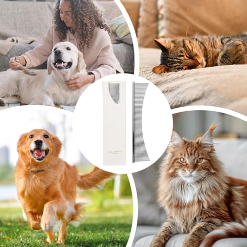 Pente para gatos | Escova de descamação de aço inoxidável para cães | Ferramentas de remoção de anim