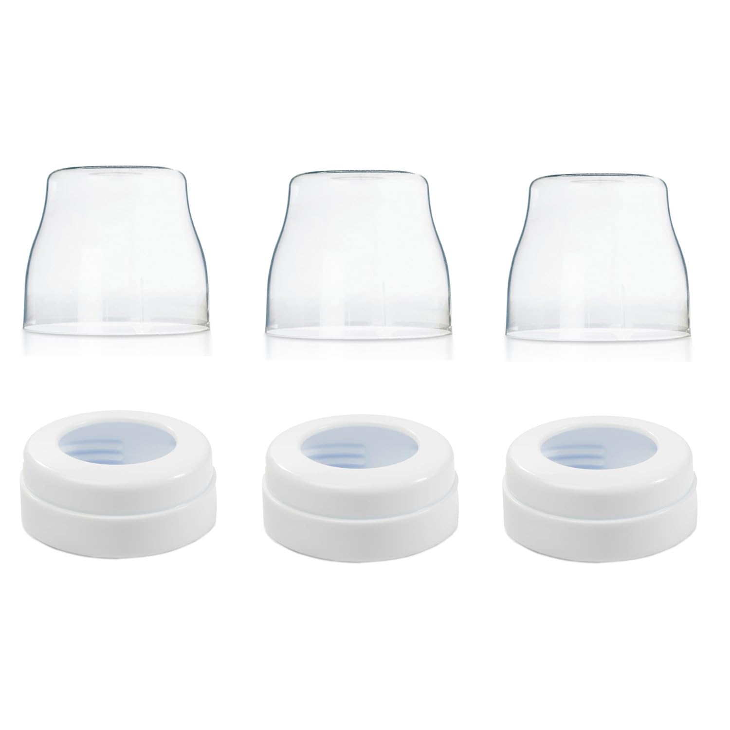 Replacement Screw Rings, Caps Compatible with Philips Avent Anti-Colic Bottles; Not for Natural Bottles ; Not Original Avent Replacement Parts (3 Pack)