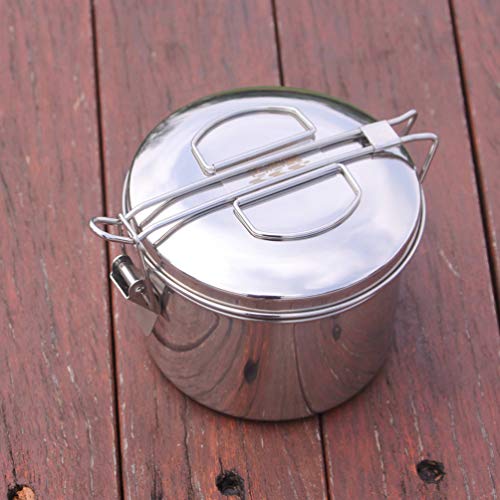 BESPORTBLE Aço Inoxidável Caixa de Almoço Bento Box 1200Ml Double- Layer Metal Recipientes Almoço