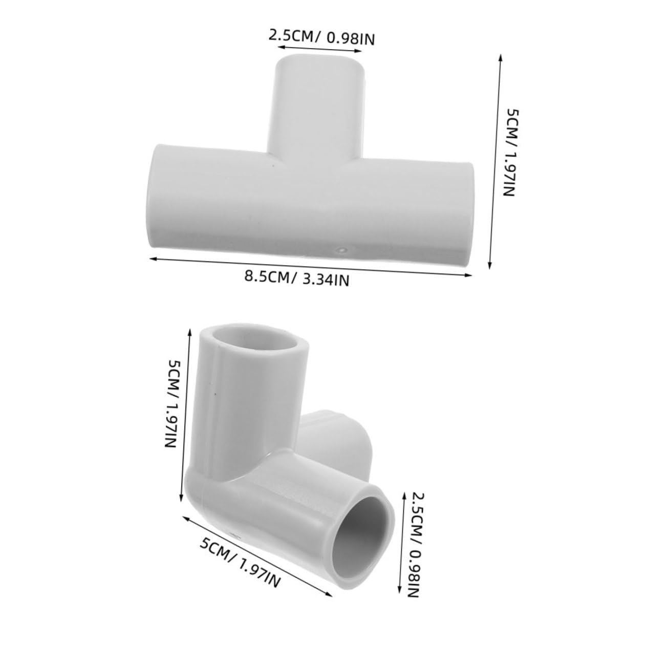 Totority 2pcs Stabilizer Joints T-Shaped Elbow Fittings for Baby Yard Connector Parts