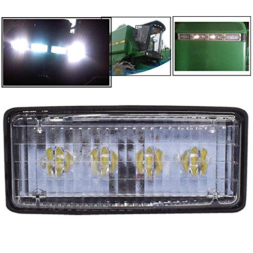 JALN7 Foco Delantero LED Tractor para Deere Luces Tractor Agricola 20W 12V 24V Faro LED Flood Antiniebla Rectangular Impermeable 1Pcs