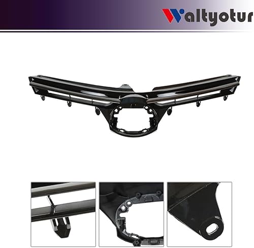 Miniatura 5 de Parachoques delantero parrilla negro brillante reemplazo para Corolla LE 2017 2018 2019 53111-02B00 5311102B00