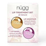 Lip Care Treatment Set for Dry, Chapped Lips; Includes All Natural and Vegan Exfoliating Lip Scrub and Moisturizing Lip Mask; 2 x 7g (2 x 0.24 oz)