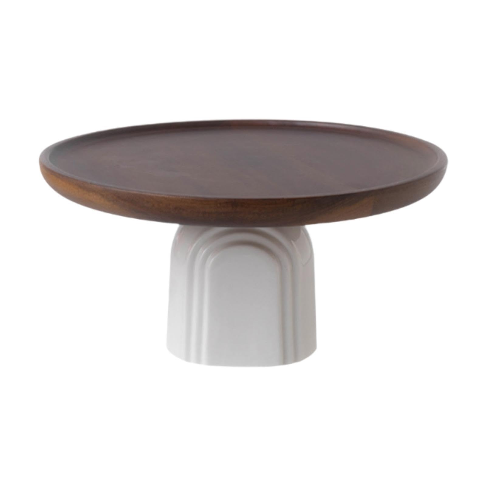 Plateau de service décoratif en bois noble pour présentation haut de gamme