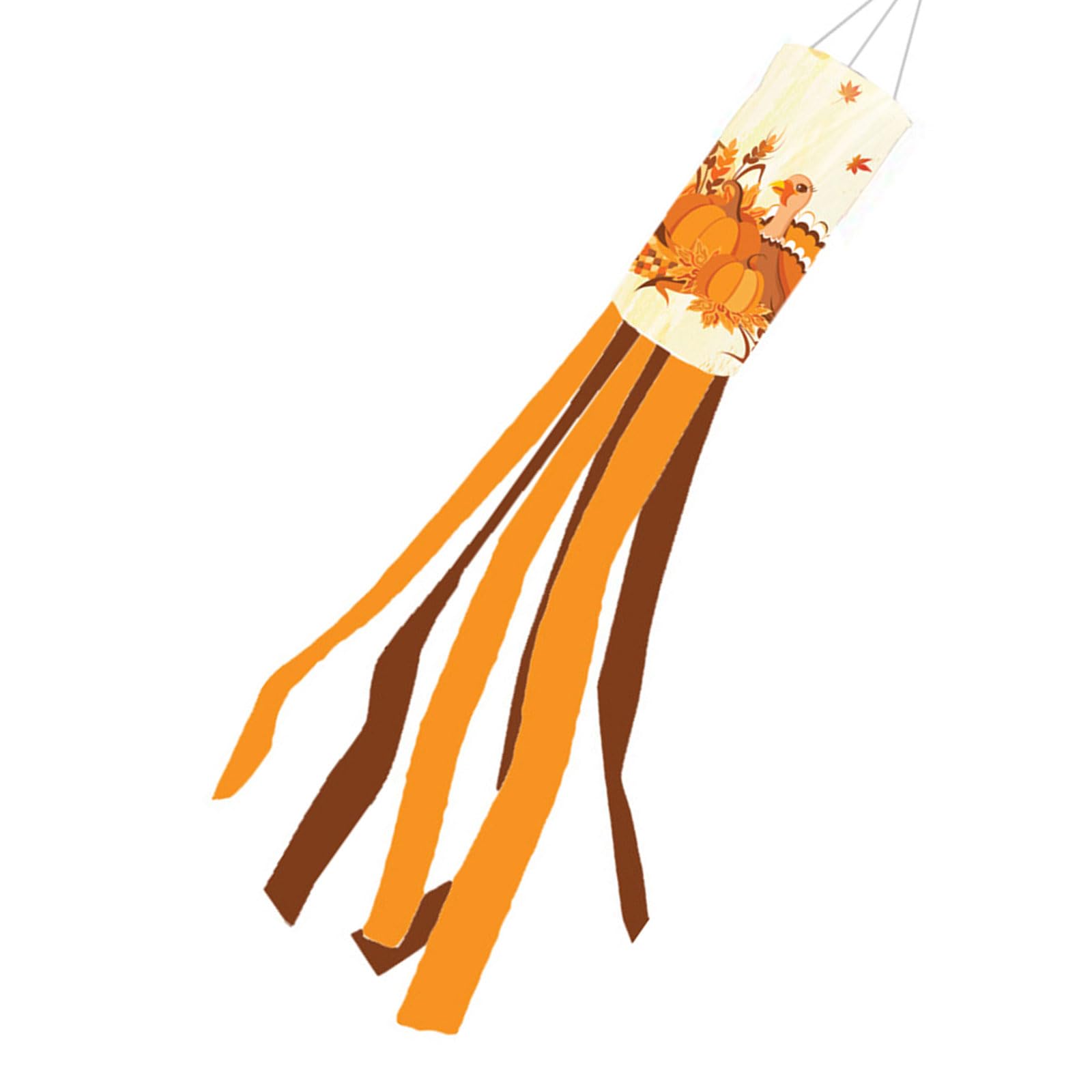 Tsophreniq Fall Thanksgiving Windsock, 28inch Weather Resistant Decoration for Outdoor Space Fall Windsock