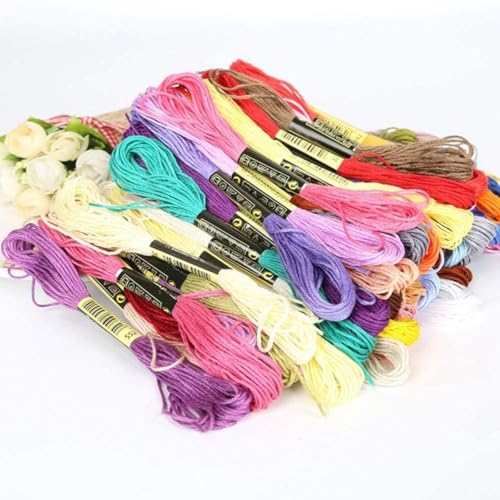 Image of 8Pcs 7.5m Cotton Stitch Embroidery Thread Floss DIY Friendship Bracelets Floss Craft Sewing Skeins Grey Fashion Embroidery Floss for Arts, Crafts and Sewing