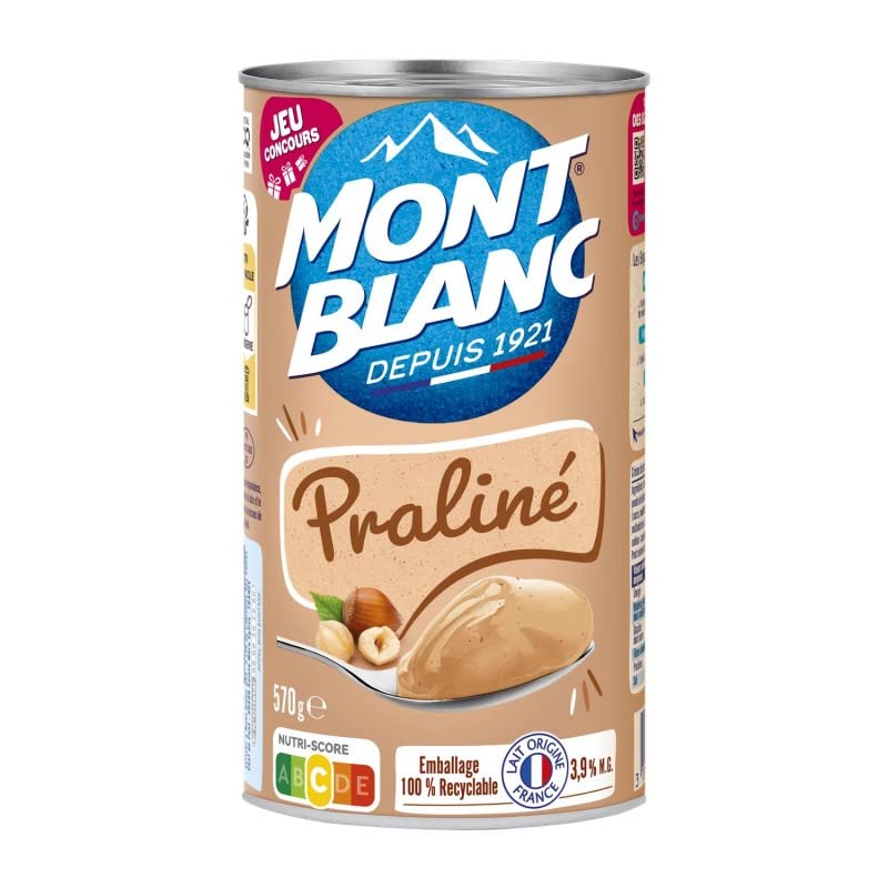 MONT BLANC - Crème Dessert Au Praliné 570G - Lot De 4