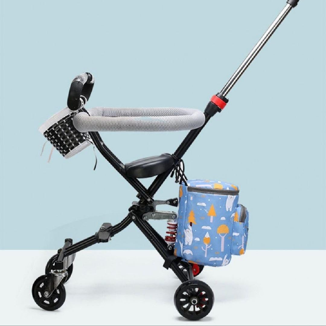 SWAVISTHA Insulated Baby Stroller Hanging Bag with Winter Scenery Print, Blue 3