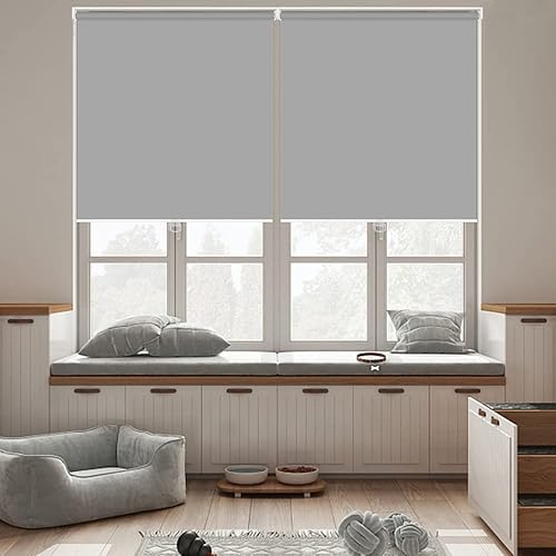 Miniatura 7 de Kokorona Persianas enrollables opacas sin cordón para ventanas, oscurecimiento de la habitación, con aislamiento térmico, ahorro de energía, para