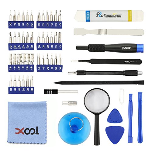 XOOL 58 in 1 Precision Screwdriver Set, Magnetic Driver Kit with 42 Bits，Professional Electronics Repair Tool Kit f with Portable Bag for Repair iPhone, Cell Phone, iPad, PC, MacBook