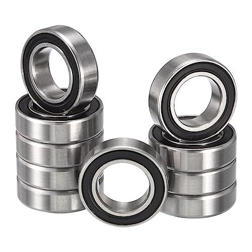 Image of HiPicco MR115-2RS Deep Groove Ball Bearings, ID 5mm x OD 11mm x Width 4mm Miniature Bearings, Double Rubber Sealed Ball Bearing Pre-Lubricated Chrome Steel Z2 Lever 10pcs